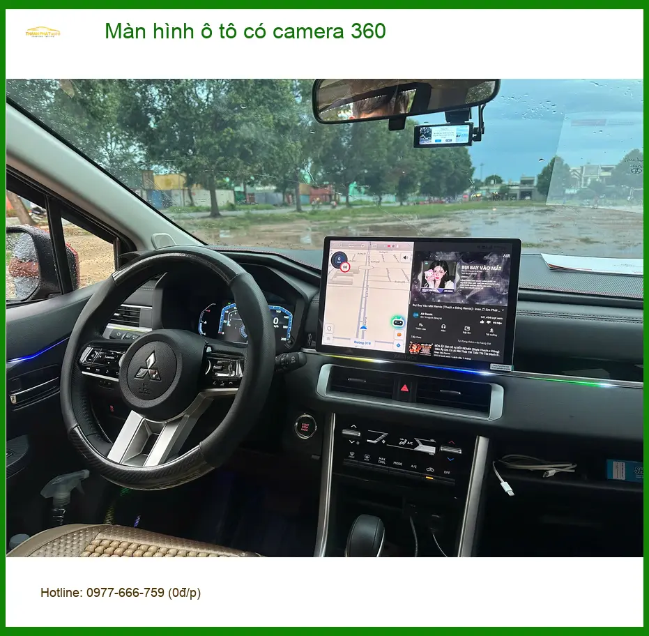 Chị Thảo lắp màn hình ô tô có camera 360 VinFast Lux SA Quận 12