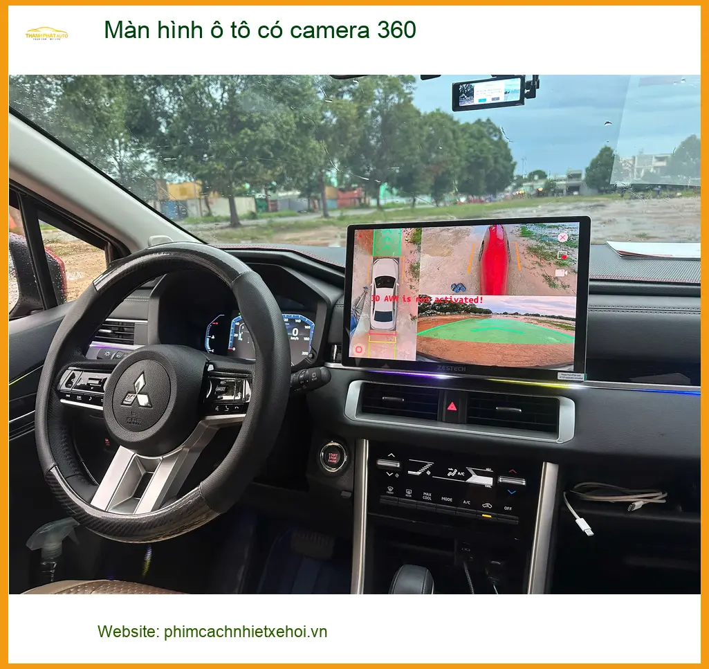 Chú Khải Gắn Màn hình ô tô có camera 360 cho Hyundai Accent tại Quận 9 tránh va quẹt ảnh thực tế 3