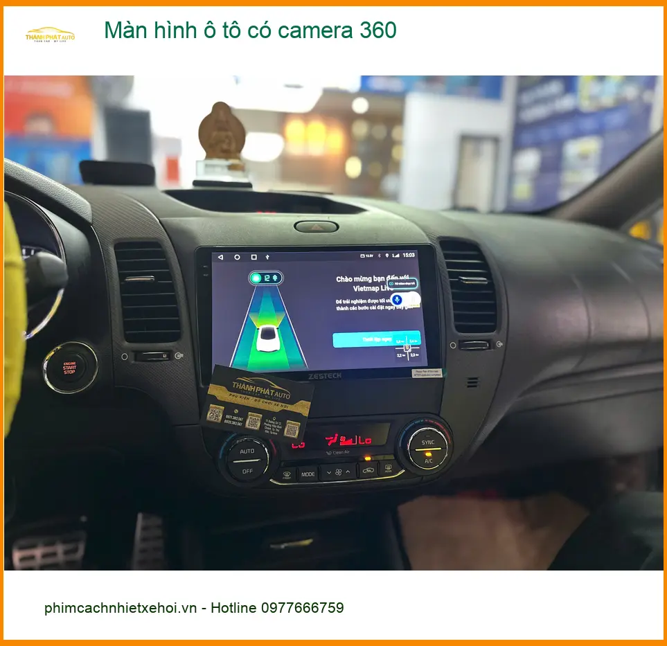 Chị Cẩm Lắp Màn Hình Ô Tô Có Camera 360 Cho Toyota Camry Tại Quận 1 ảnh thực tế 3