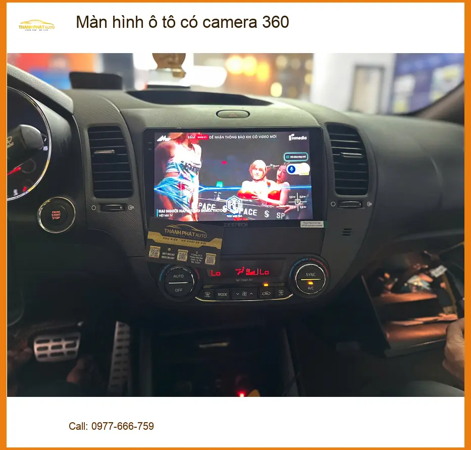 Chị Cẩm Lắp Màn Hình Ô Tô Có Camera 360 Cho Toyota Camry Tại Quận 1 ảnh thực tế 4