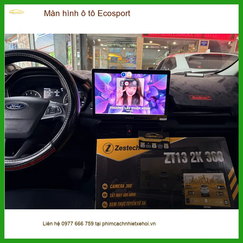Chị Thảo lắp màn hình ô tô Ecosport tại Quận 7 để có trải nghiệm lái xe tốt hơn ảnh thực tế 3