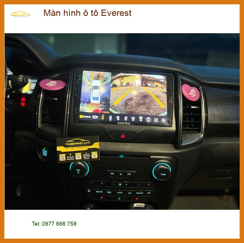 Anh Hưng lắp màn hình ô tô Ford Everest tại Bình Chánh để nâng cấp tính năng