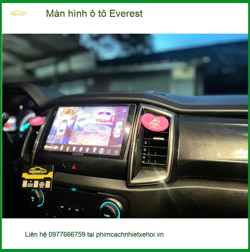 Chị Mai lắp màn hình ô tô Everest Quận Bình Tân vì màn zin cũ đã hỏng ảnh thực tế 5