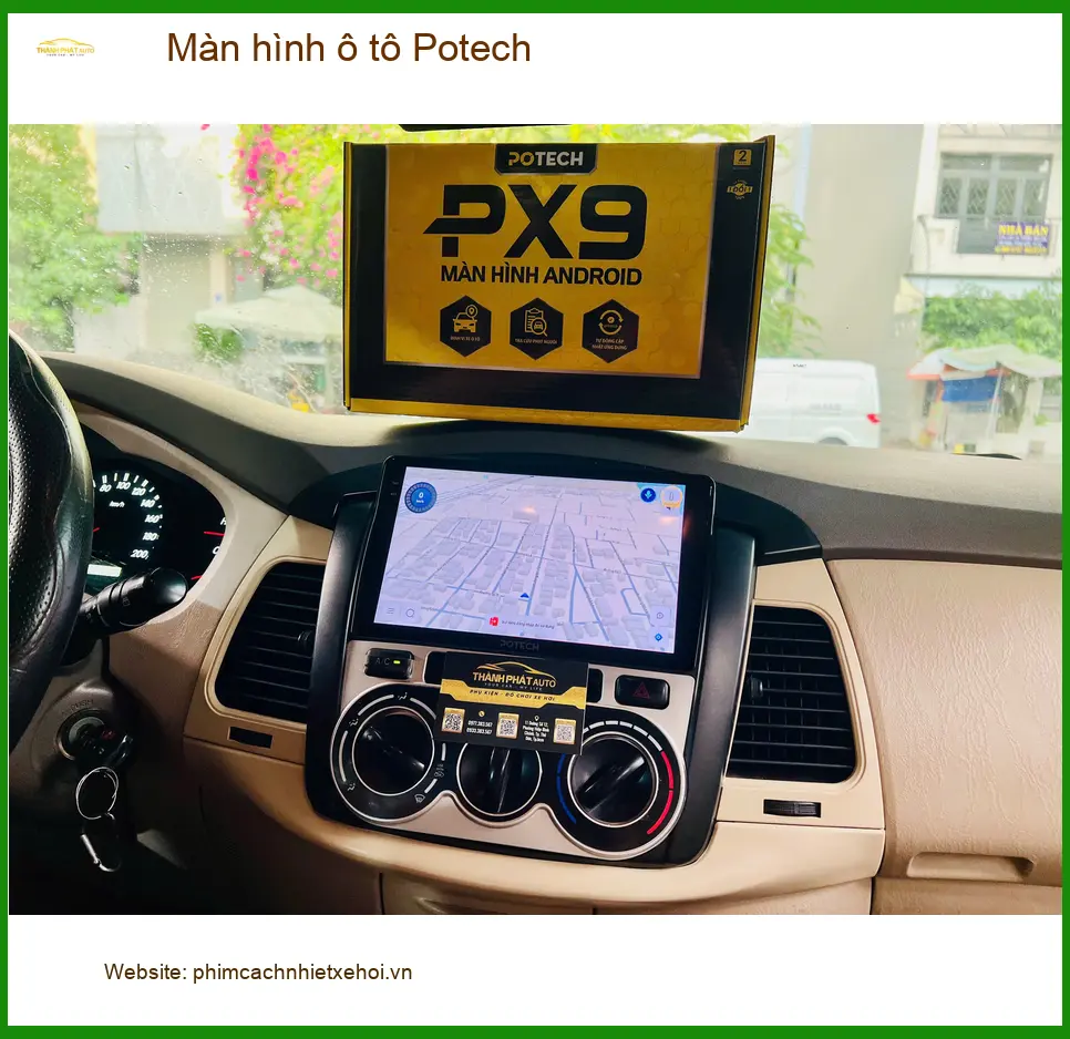 Anh Quang lắp màn hình ô tô Potech cho Hyundai Santa Fe tại Quận Tân Bình để nâng tầm tiện ích ảnh thực tế 3