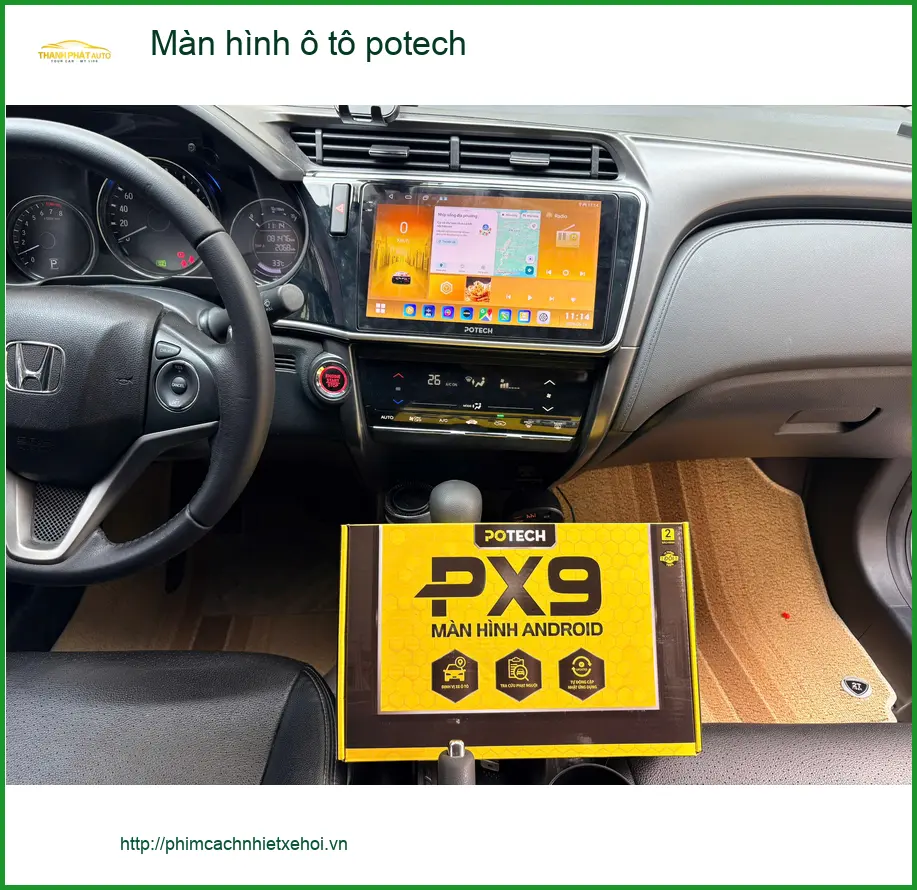 Chị Thảo nâng cấp màn hình ô tô Potech cho Hyundai Accent tại Quận 8