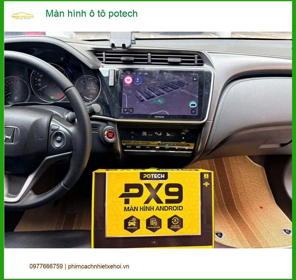 Chị Thảo nâng cấp màn hình ô tô Potech cho Hyundai Accent tại Quận 8 ảnh thực tế 3