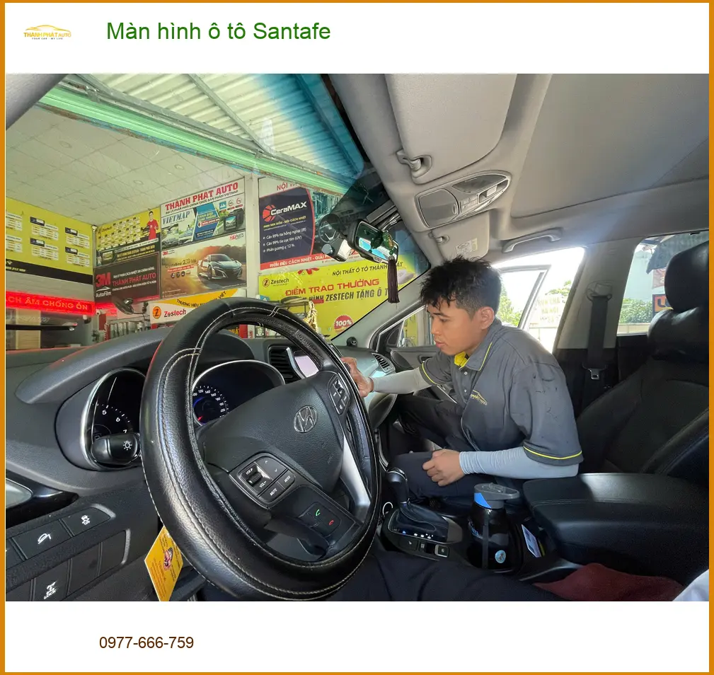 Chị Thu lắp màn hình ô tô Santafe Quận 9 để nâng tầm trải nghiệm lái ảnh thực tế 3