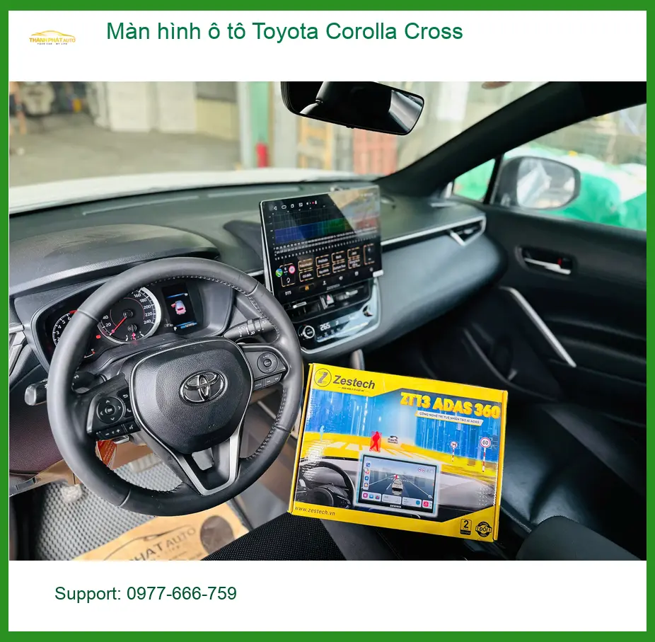 Chú Minh lắp màn hình ô tô Toyota Corolla Cross Quận 12 xem bản đồ, giải trí tiện lợi ảnh thực tế 2