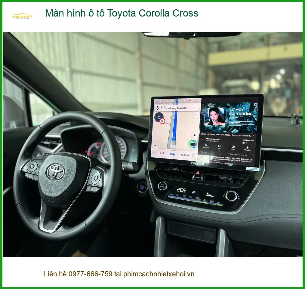 Chú Minh lắp màn hình ô tô Toyota Corolla Cross Quận 12 xem bản đồ, giải trí tiện lợi ảnh thực tế 3