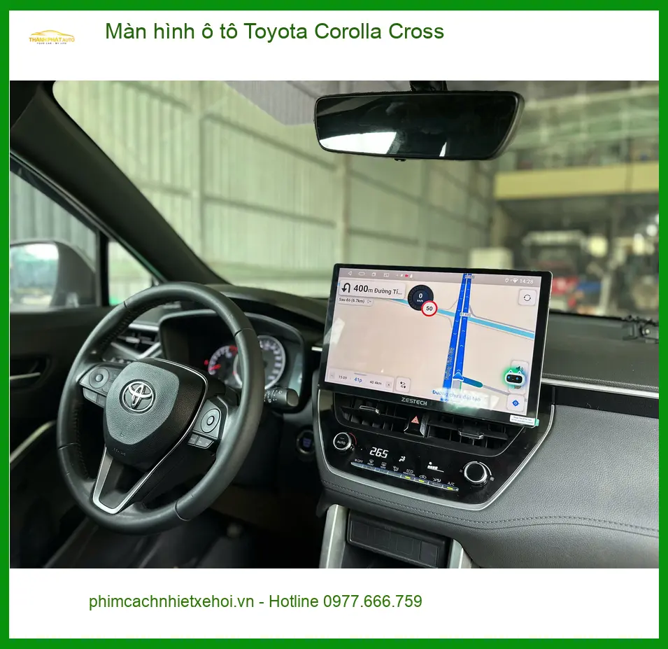 Chú Minh lắp màn hình ô tô Toyota Corolla Cross Quận 12 xem bản đồ, giải trí tiện lợi ảnh thực tế 4