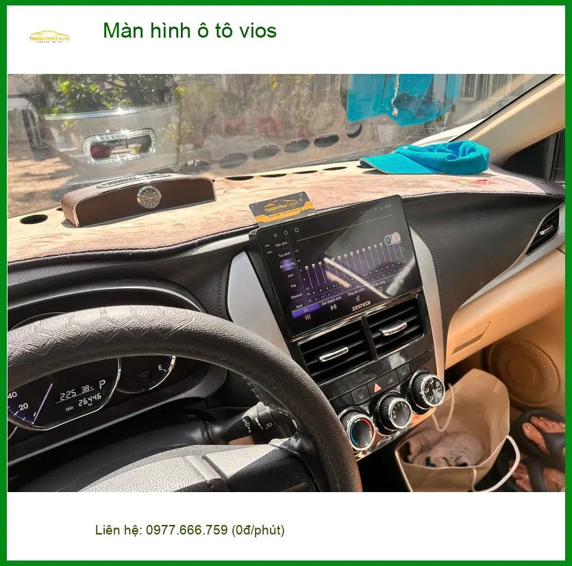 Anh Khải lắp màn hình ô tô Vios tại Quận 1 để xem YouTube và bản đồ tiện lợi hơn ảnh thực tế 3