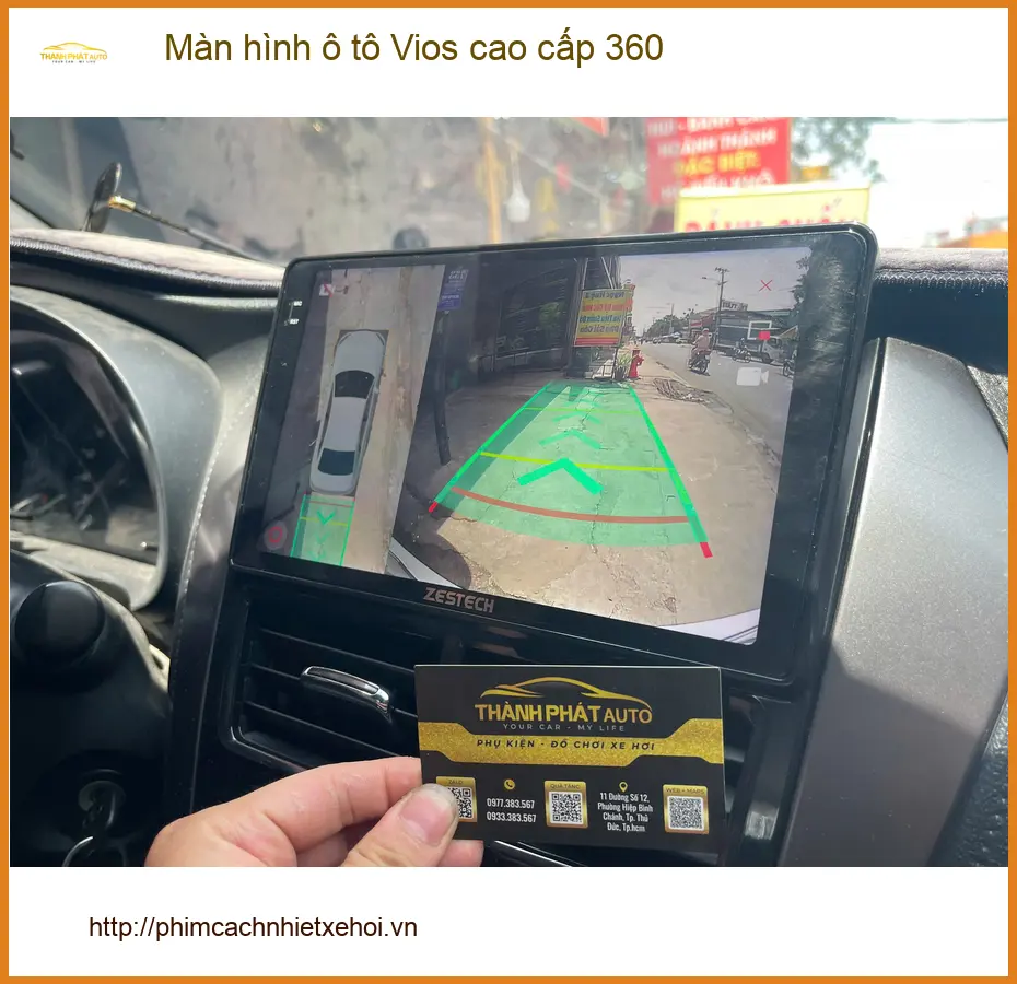 Chị Thanh lắp Màn hình ô tô Vios cao cấp 360 tại Cần Giờ