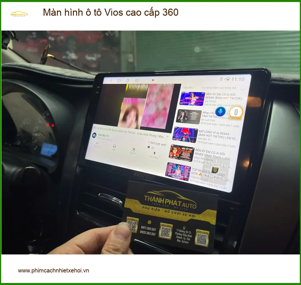 Chị Thanh lắp Màn hình ô tô Vios cao cấp 360 tại Cần Giờ ảnh thực tế 2