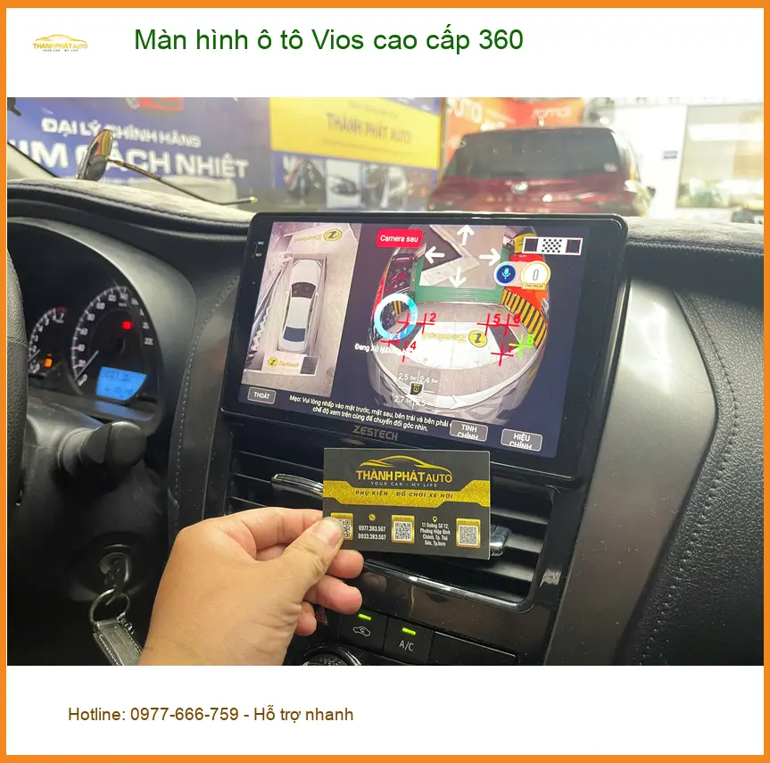 Chị Thanh lắp Màn hình ô tô Vios cao cấp 360 tại Cần Giờ ảnh thực tế 3