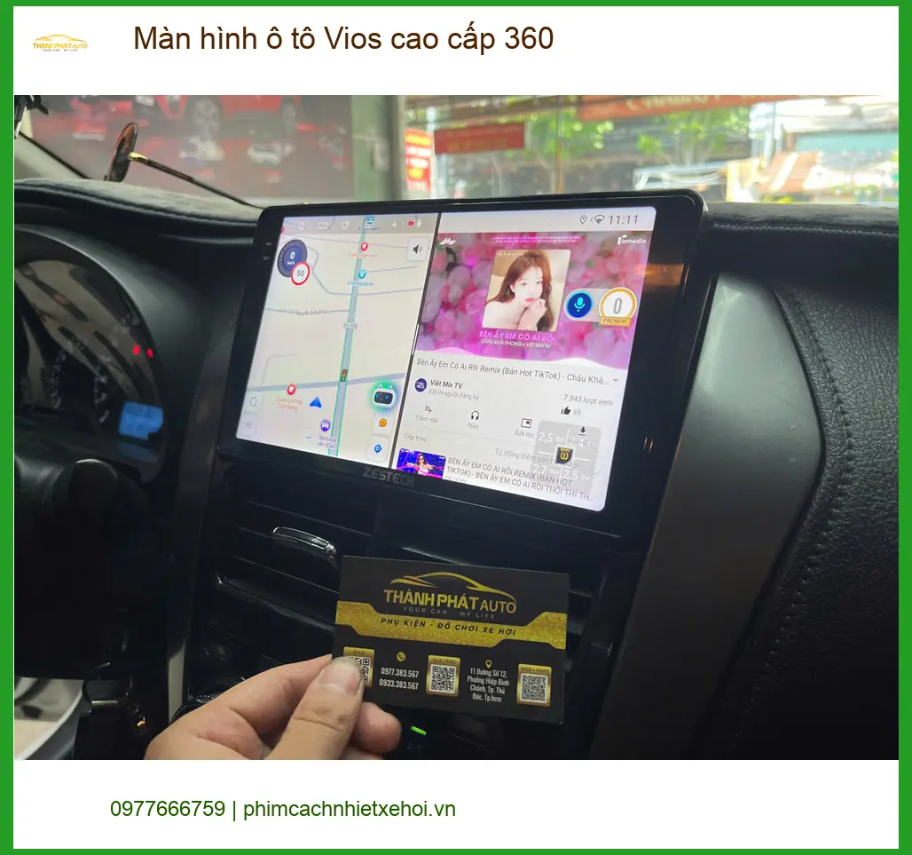 Chị Thanh lắp Màn hình ô tô Vios cao cấp 360 tại Cần Giờ ảnh thực tế 5