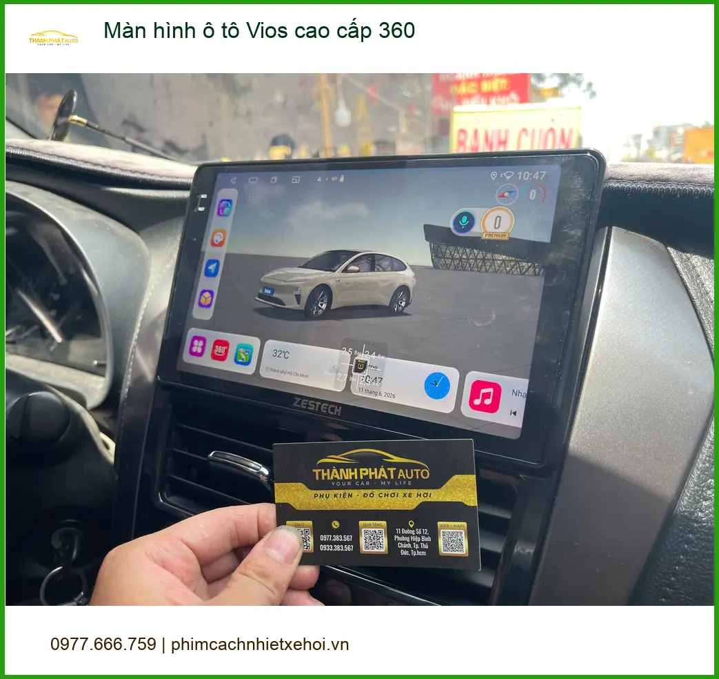 Chị Thảo lắp màn hình Vios 360 cao cấp tại Quận 10 để lái xe an toàn hơn ảnh thực tế 3