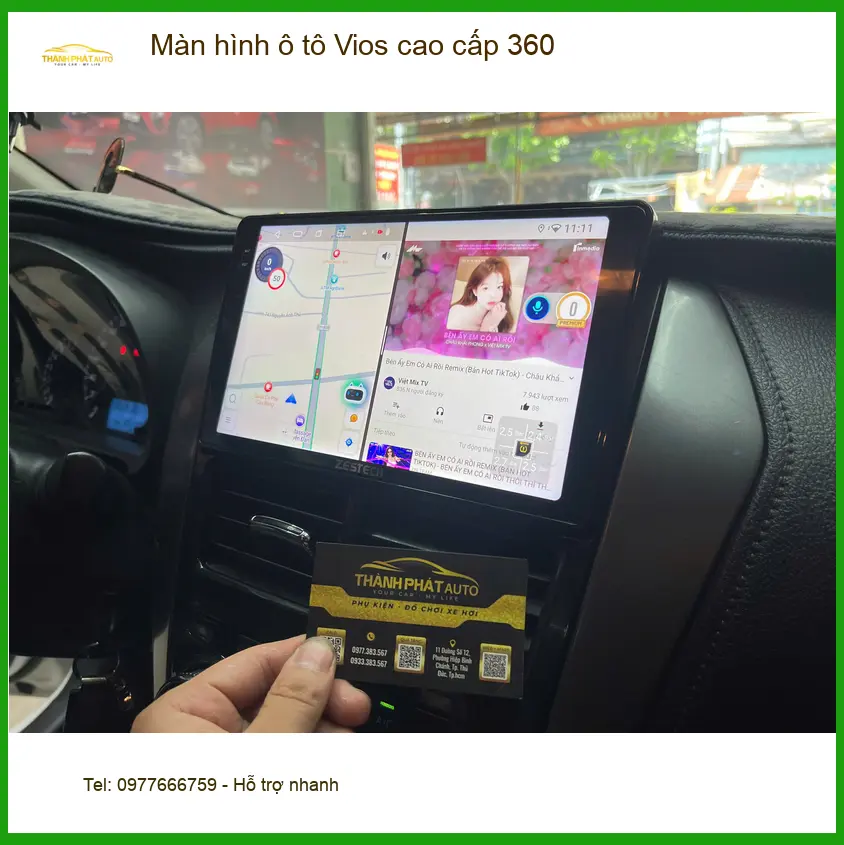 Chị Thảo lắp màn hình Vios 360 cao cấp tại Quận 10 để lái xe an toàn hơn ảnh thực tế 4