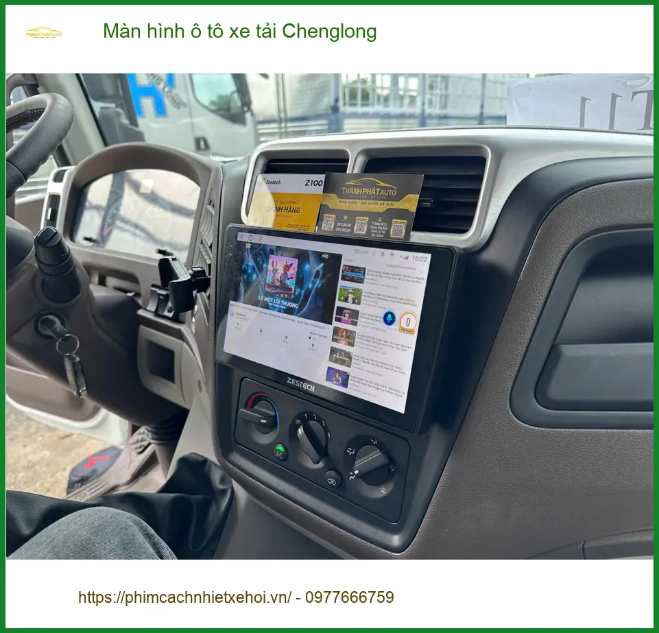 Anh Dũng nâng cấp màn hình ô tô xe tải Chenglong tại Quận 9