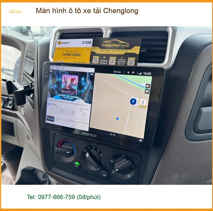 Anh Dũng nâng cấp màn hình ô tô xe tải Chenglong tại Quận 9 ảnh thực tế 2