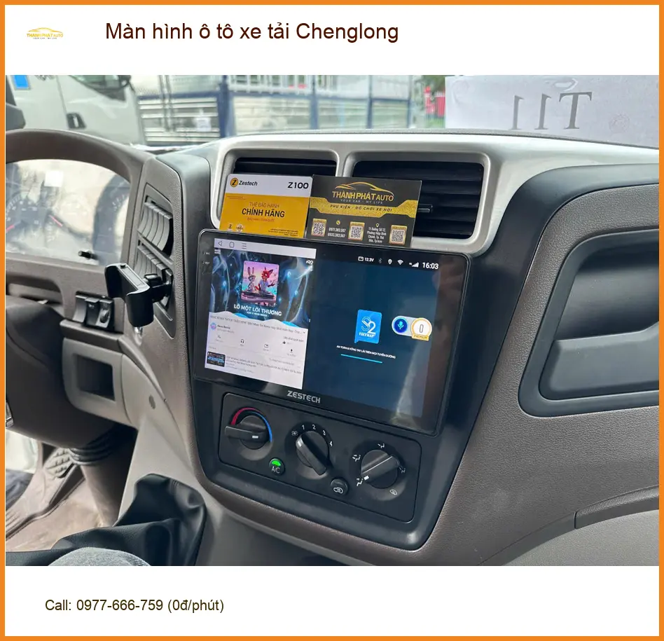 Anh Dũng nâng cấp màn hình ô tô xe tải Chenglong tại Quận 9 ảnh thực tế 4