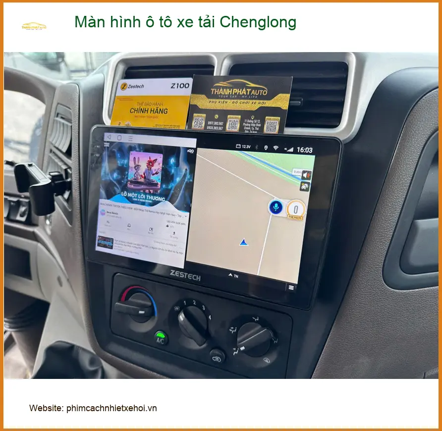 Anh Bách lắp Màn hình ô tô xe tải Chenglong tại Bình Chánh ảnh thực tế 4