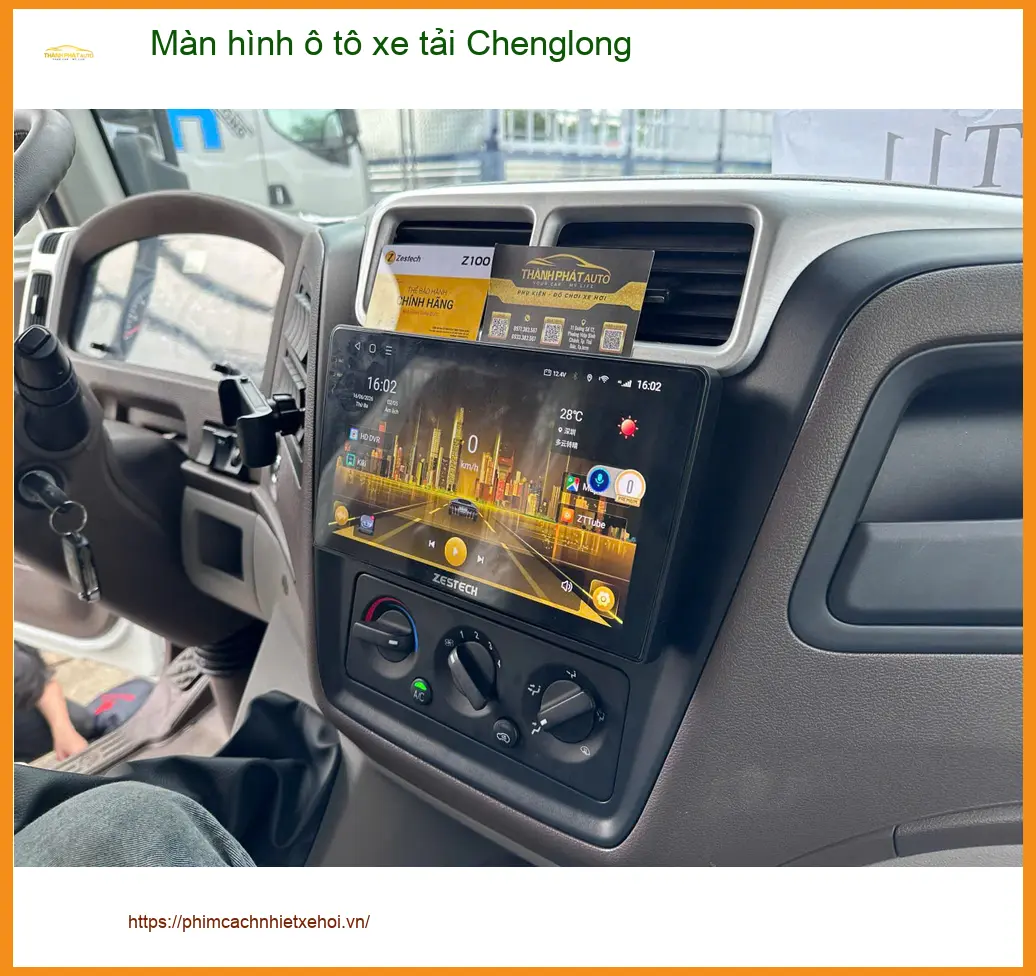 Anh Bách lắp Màn hình ô tô xe tải Chenglong tại Bình Chánh ảnh thực tế 5