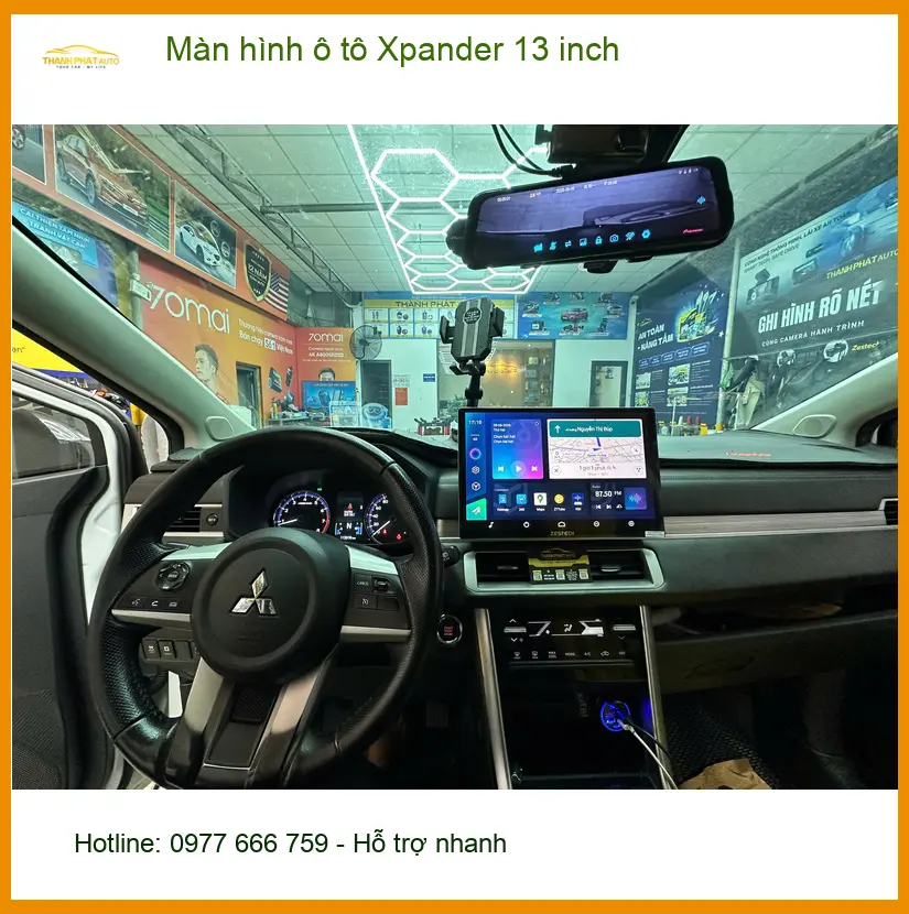 Anh Minh Triết nâng cấp màn hình ô tô Xpander 13 inch tại Nhà Bè do màn cũ chập chờn ảnh thực tế 4