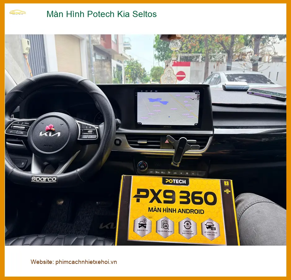 Chị Thảo lắp màn hình Potech Kia Seltos tại Quận 6 nâng tầm trải nghiệm lái
