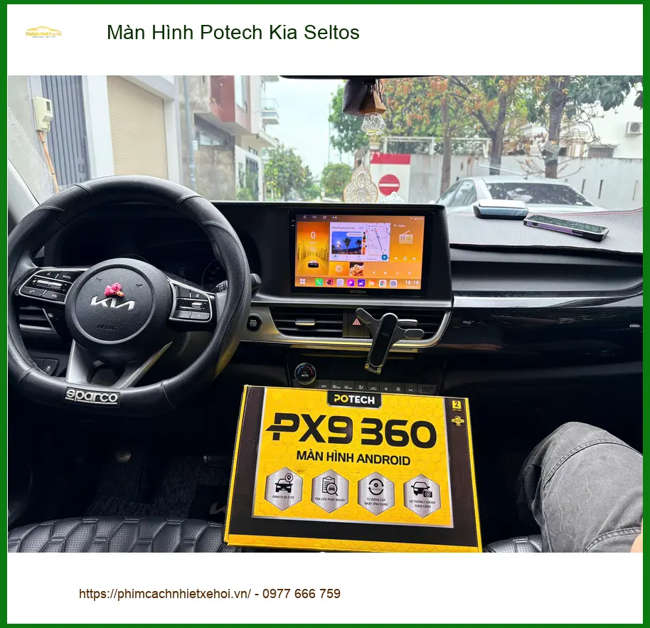 Anh Tấn lắp màn hình Potech cho Kia Seltos tại Quận 11 để nâng tầm trải nghiệm lái