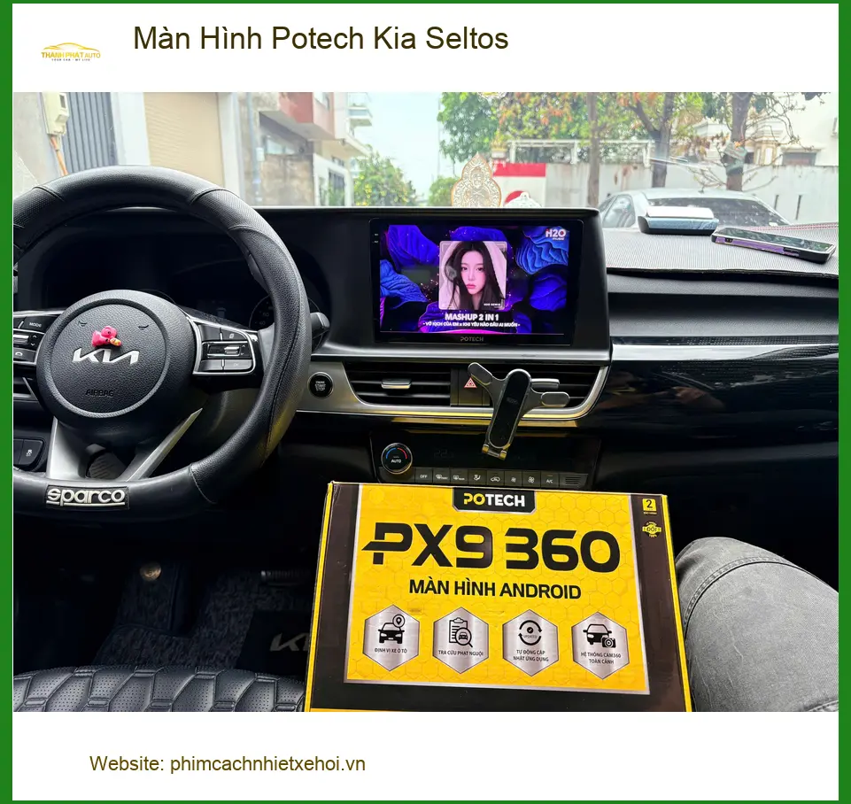 Anh Minh lắp Màn Hình Potech Kia Seltos tại Quận Bình Tân để nâng cấp giải trí ảnh thực tế 5