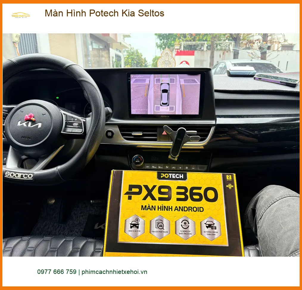 Anh Minh lắp Màn Hình Potech Kia Seltos tại Hóc Môn vì màn zin thiếu tính năng