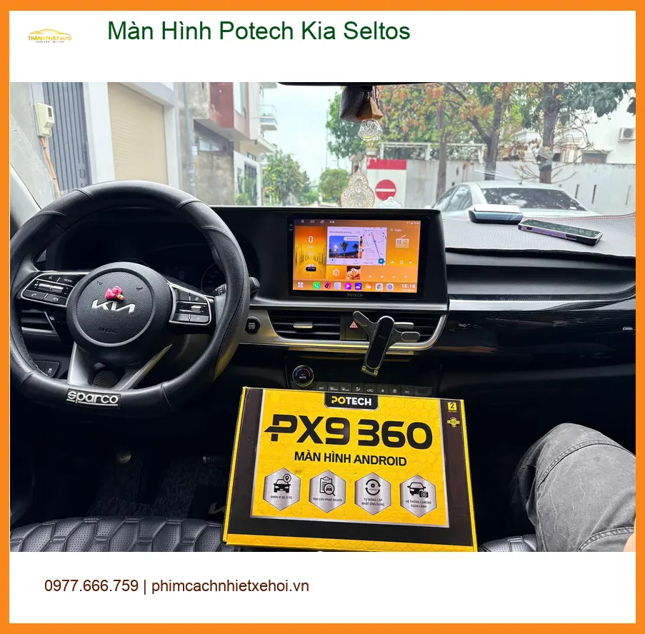 Anh Minh lắp Màn Hình Potech Kia Seltos tại Hóc Môn vì màn zin thiếu tính năng ảnh thực tế 2