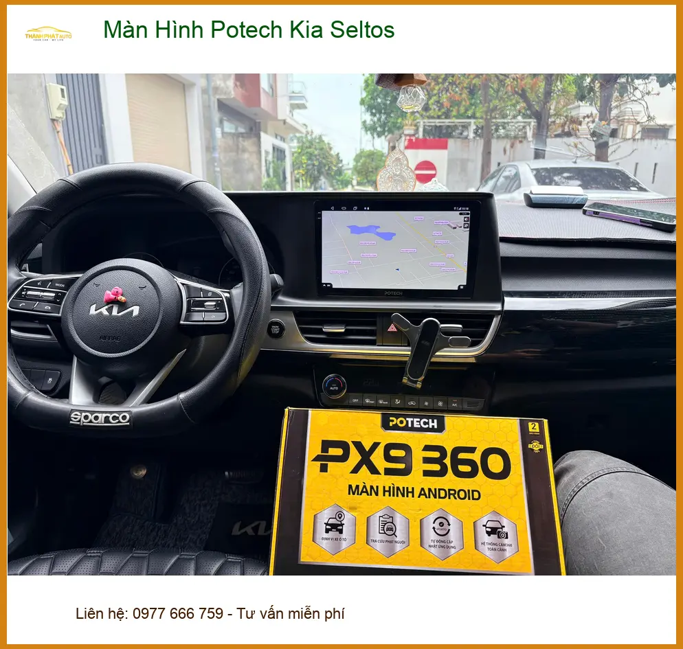 Anh Quang lắp Màn Hình Potech Kia Seltos tại Quận 12 để nâng tầm trải nghiệm lái ảnh thực tế 4