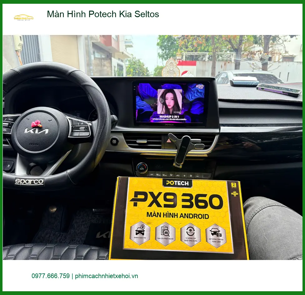 Anh Quang lắp Màn Hình Potech cho Kia Seltos tại Quận Nhà Bè để trải nghiệm nhiều tính năng hơn. ảnh thực tế 2