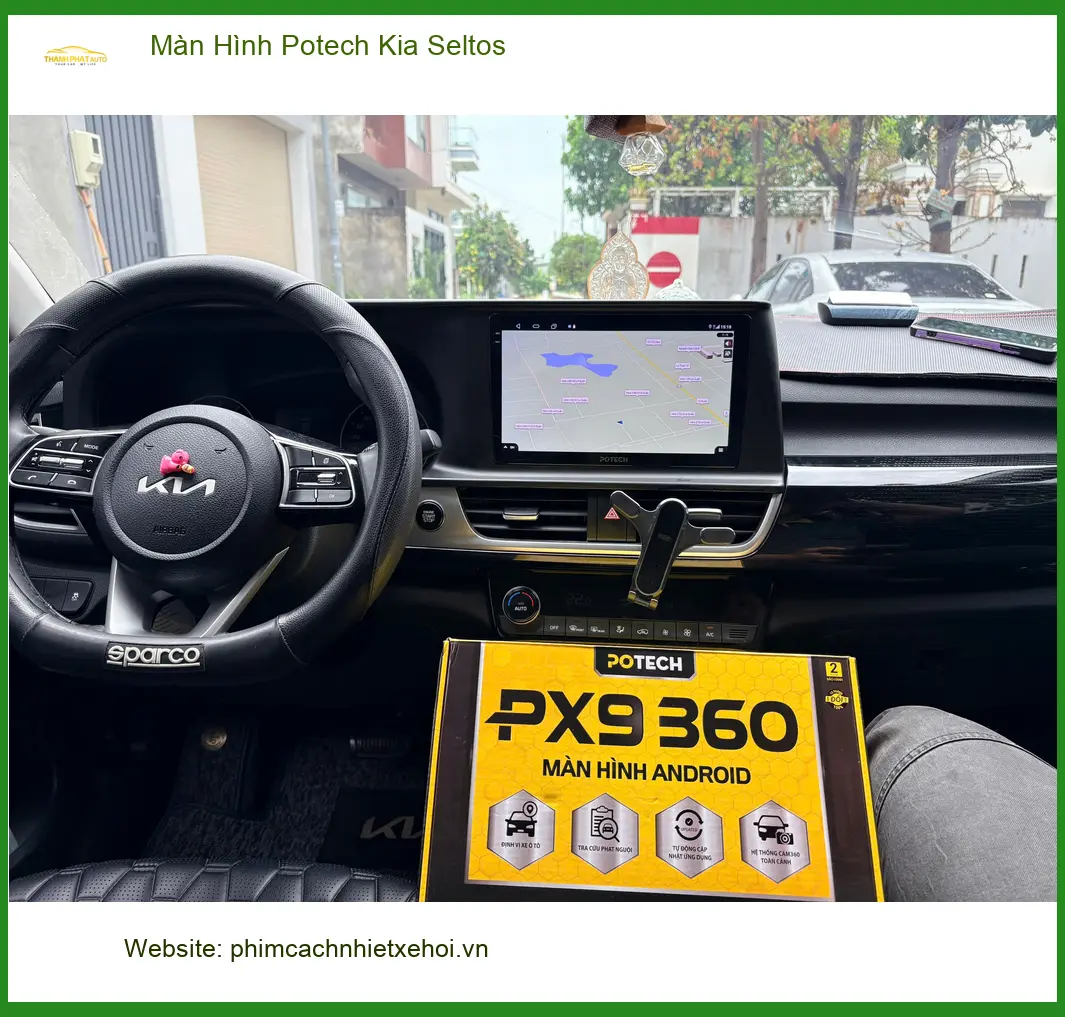 Anh Quang lắp Màn Hình Potech cho Kia Seltos tại Quận Nhà Bè để trải nghiệm nhiều tính năng hơn. ảnh thực tế 4
