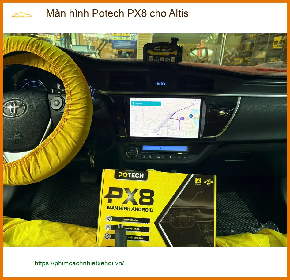 Chị Thảo lắp Màn hình Potech PX8 cho Altis tại Thủ Đức giá tốt ảnh thực tế 3