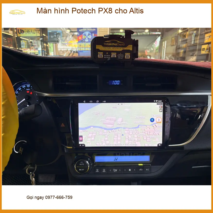 Chị Thảo lắp Màn hình Potech PX8 cho Altis tại Thủ Đức giá tốt ảnh thực tế 4