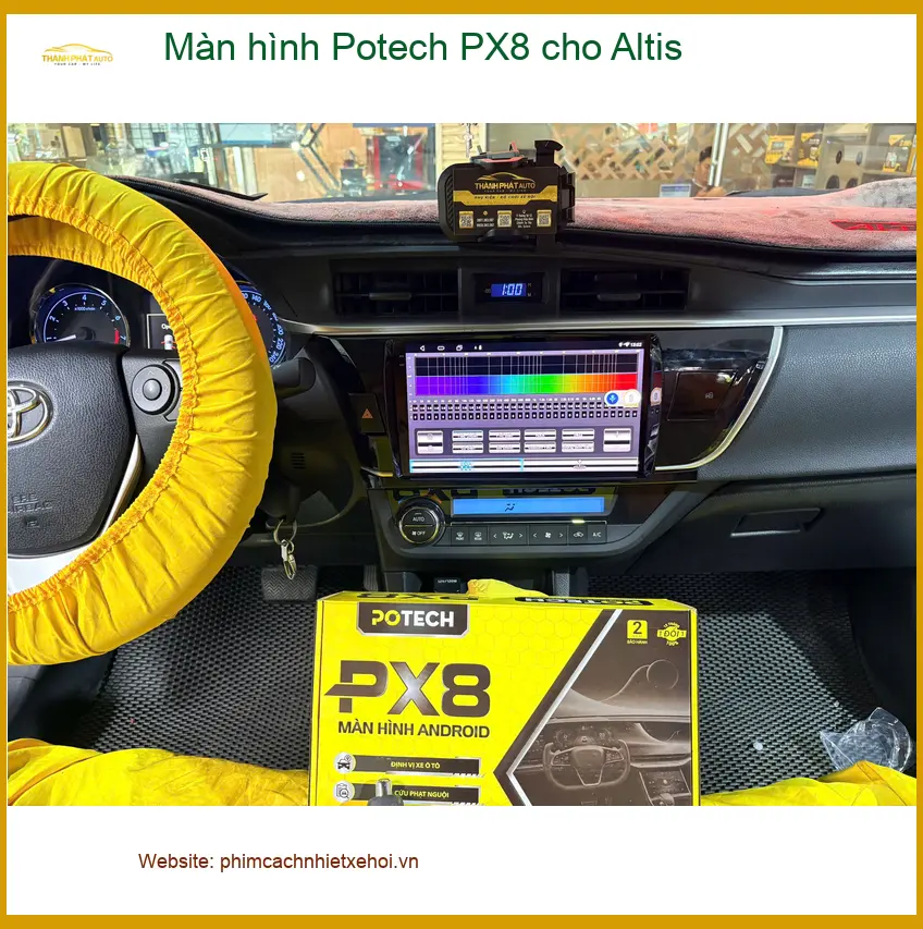 Chị Thảo lắp Màn hình Potech PX8 cho Altis tại Thủ Đức giá tốt ảnh thực tế 5