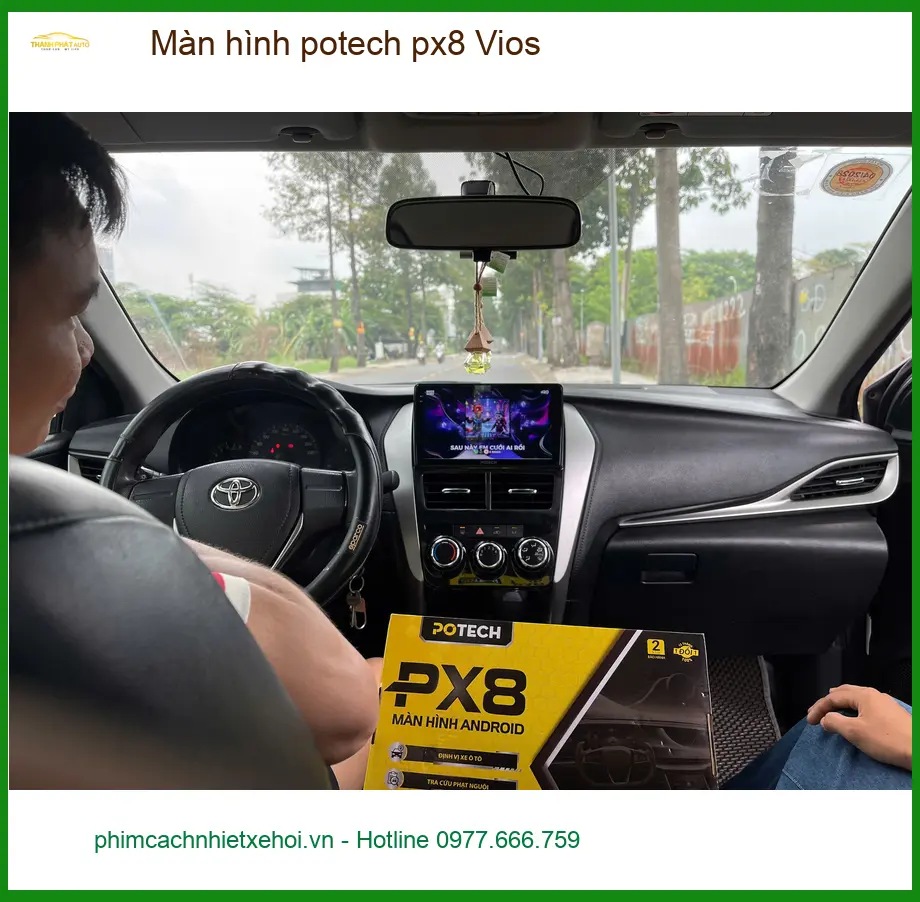 Anh Duy nâng cấp màn hình Potech PX8 cho Vios tại Phú Nhuận để trải nghiệm tốt hơn