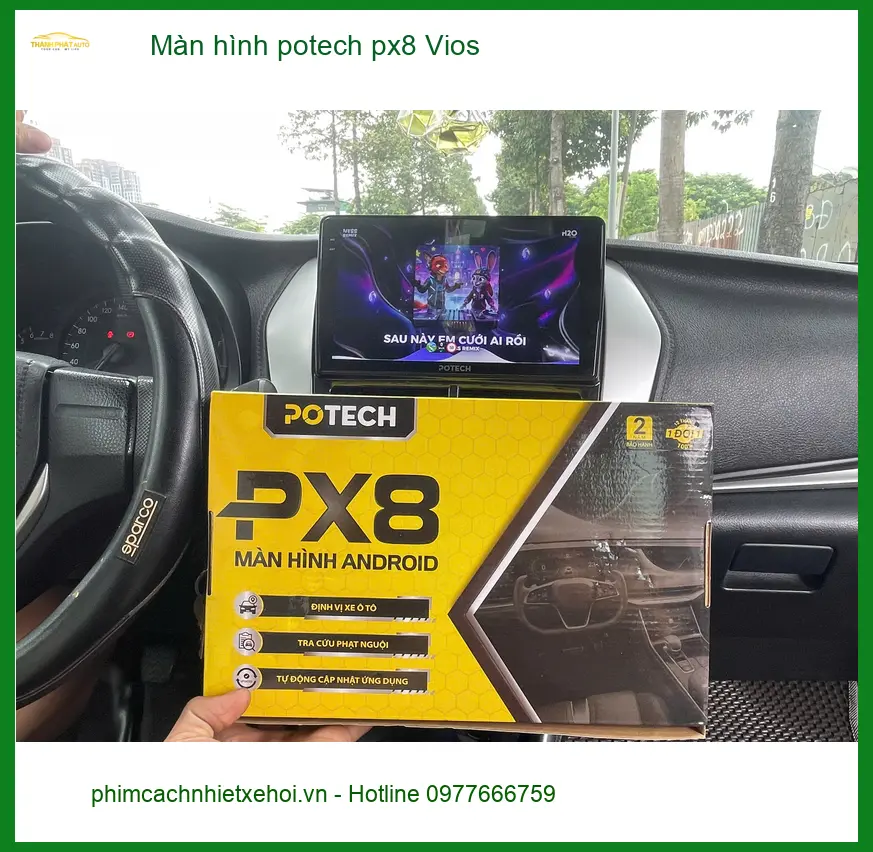 Anh Duy nâng cấp màn hình Potech PX8 cho Vios tại Phú Nhuận để trải nghiệm tốt hơn ảnh thực tế 2