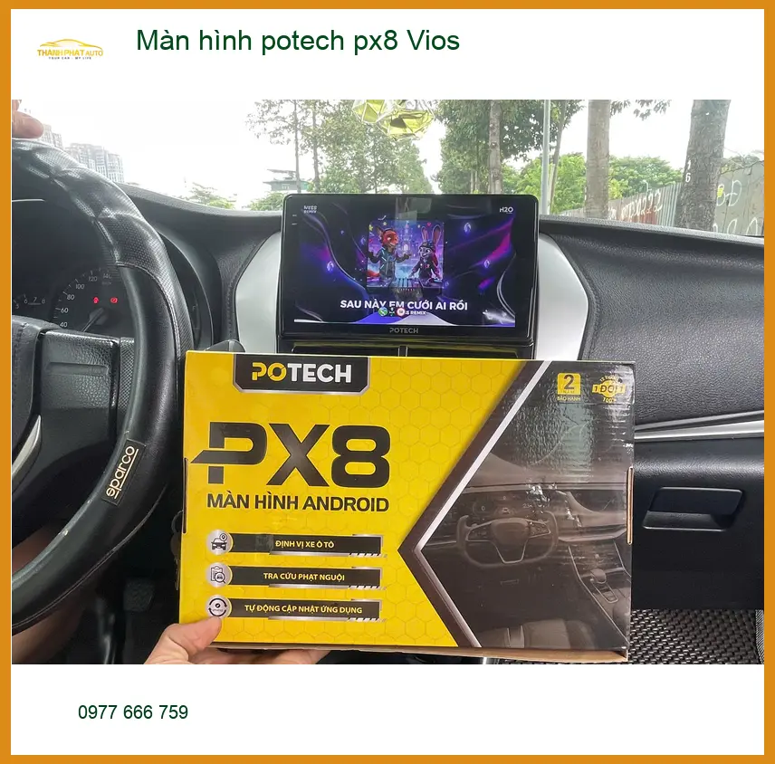 Anh Trọng nâng cấp màn hình Potech PX8 cho Vios tại Gò Vấp để có nhiều tính năng