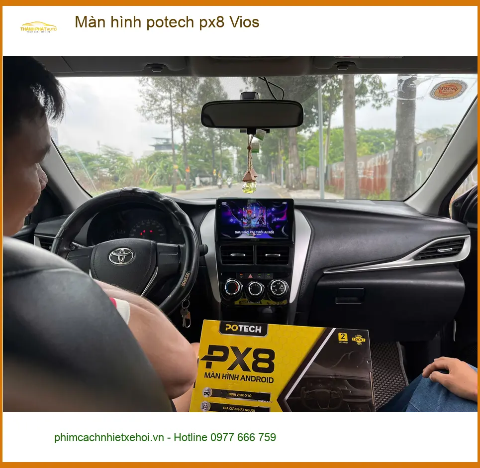 Anh Trọng nâng cấp màn hình Potech PX8 cho Vios tại Gò Vấp để có nhiều tính năng ảnh thực tế 2