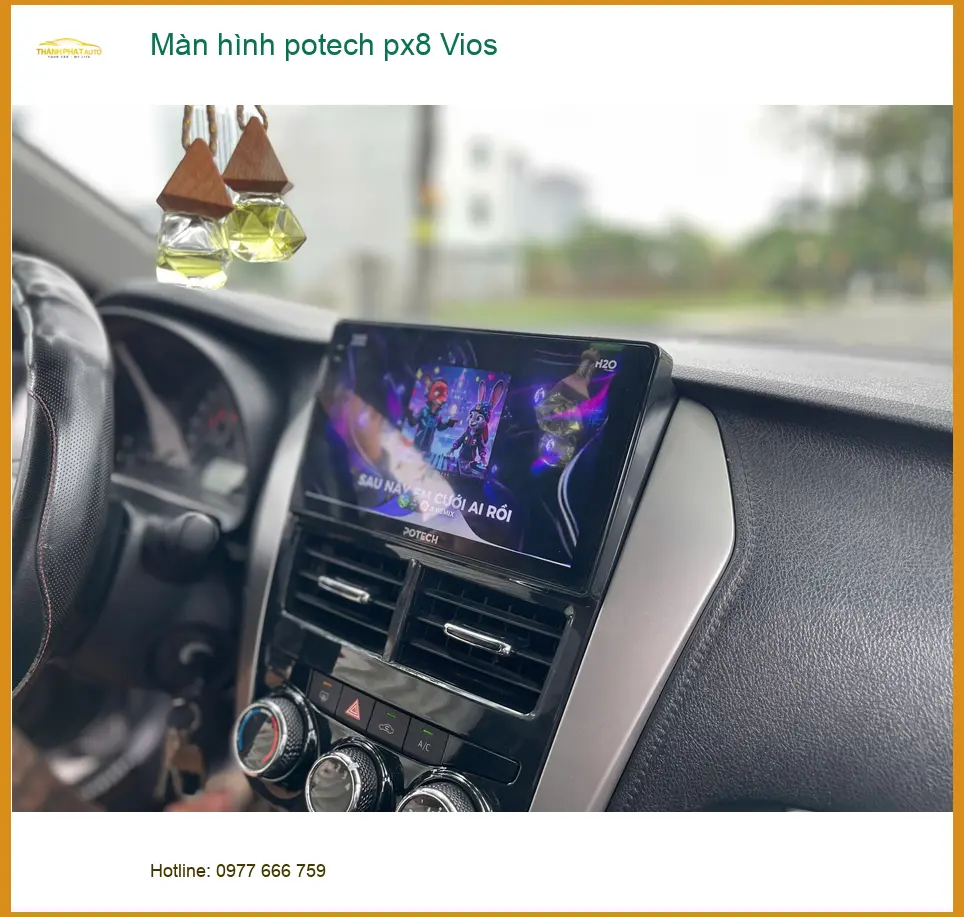Anh Khang lắp màn hình Potech PX8 cho Vios tại Quận Tân Bình để nâng cao trải nghiệm lái xe ảnh thực tế 3