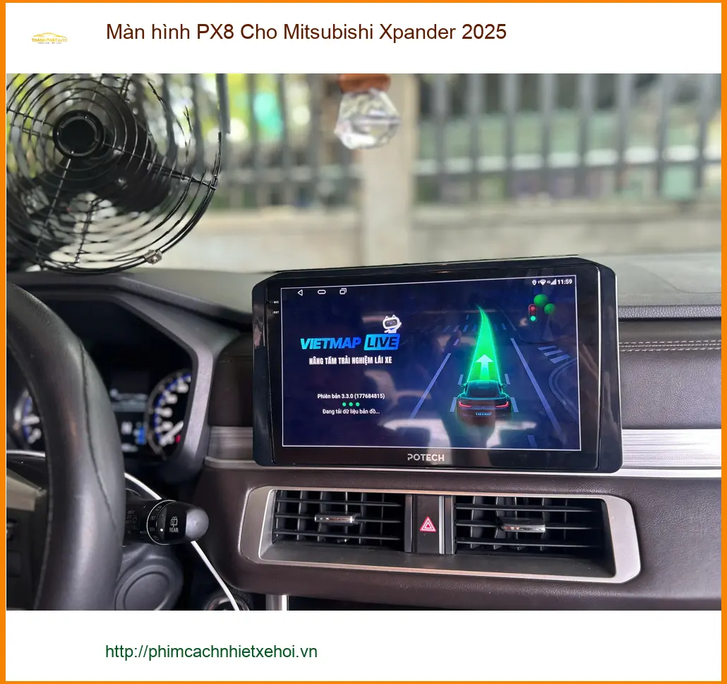 Anh Đức nâng cấp màn hình PX8 cho Mitsubishi Xpander 2025 tại Hóc Môn ảnh thực tế 2