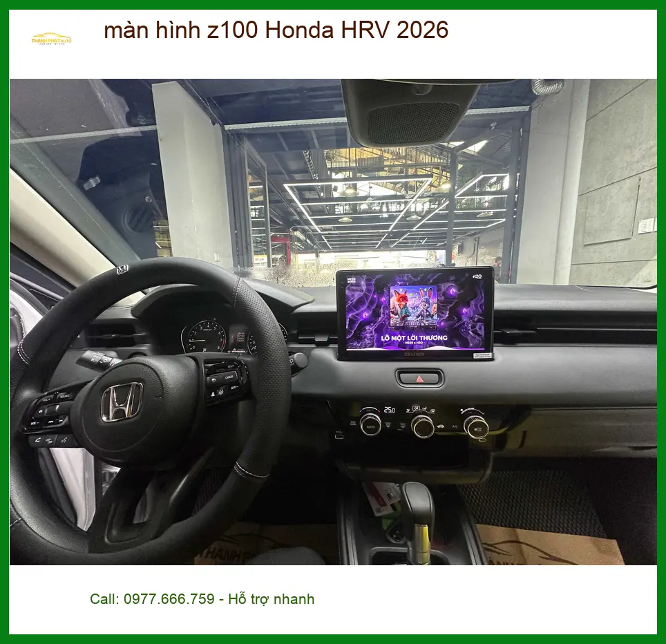 Anh Quang lắp màn hình Z100 cho Honda HRV 2026 tại Quận 6 để nâng cấp giải trí ảnh thực tế 2