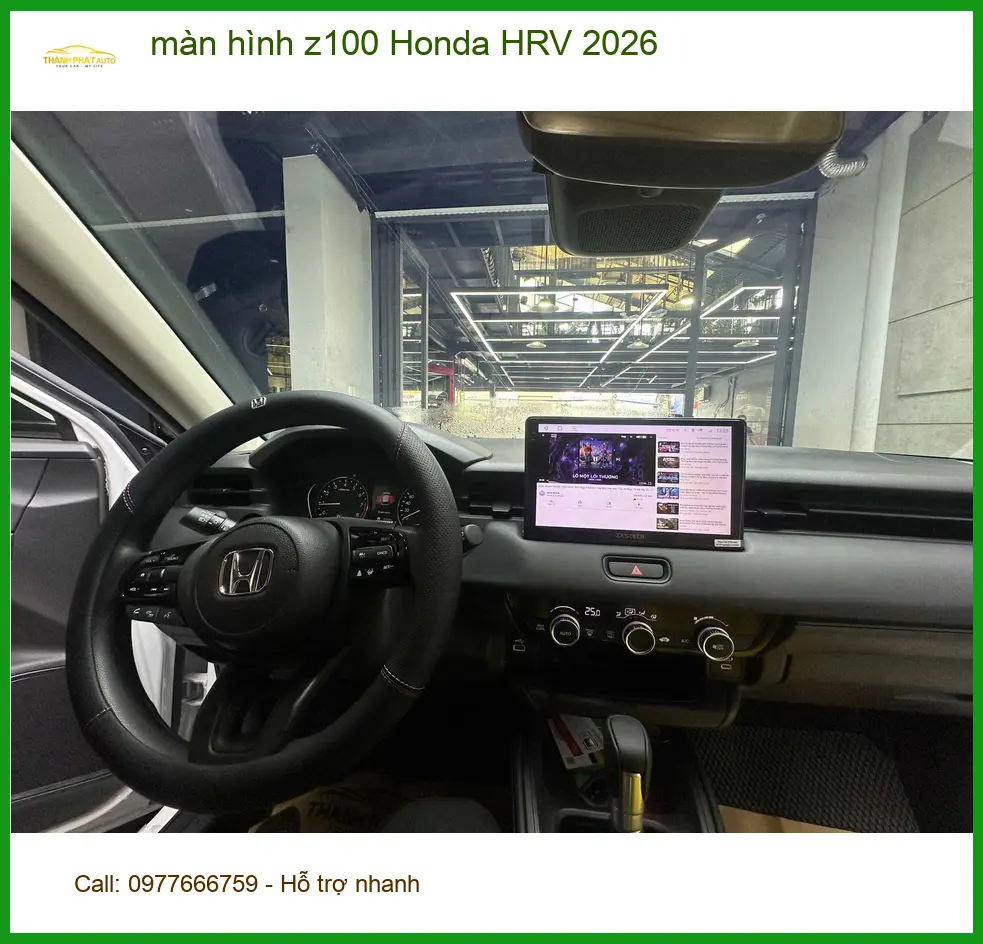 Chị Hằng lắp màn hình Z100 cho Honda HRV 2026 tại Quận 12