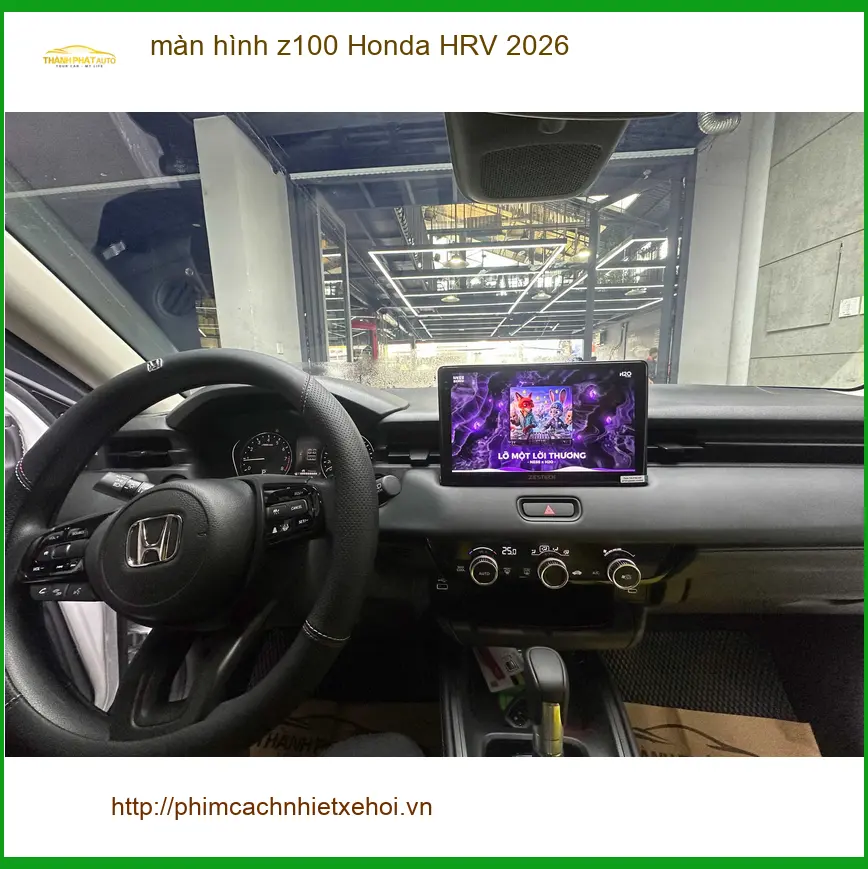 Chị Hằng lắp màn hình Z100 cho Honda HRV 2026 tại Quận 12 ảnh thực tế 2