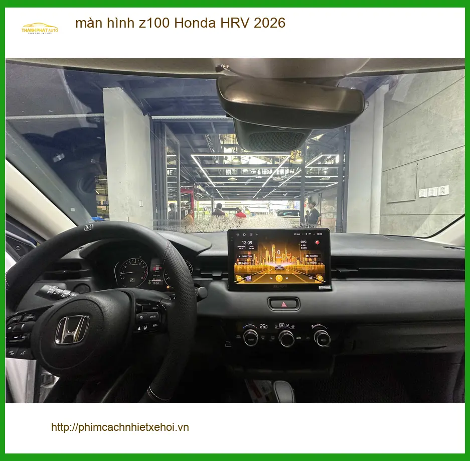 Chị Hằng lắp màn hình Z100 cho Honda HRV 2026 tại Quận 12 ảnh thực tế 3
