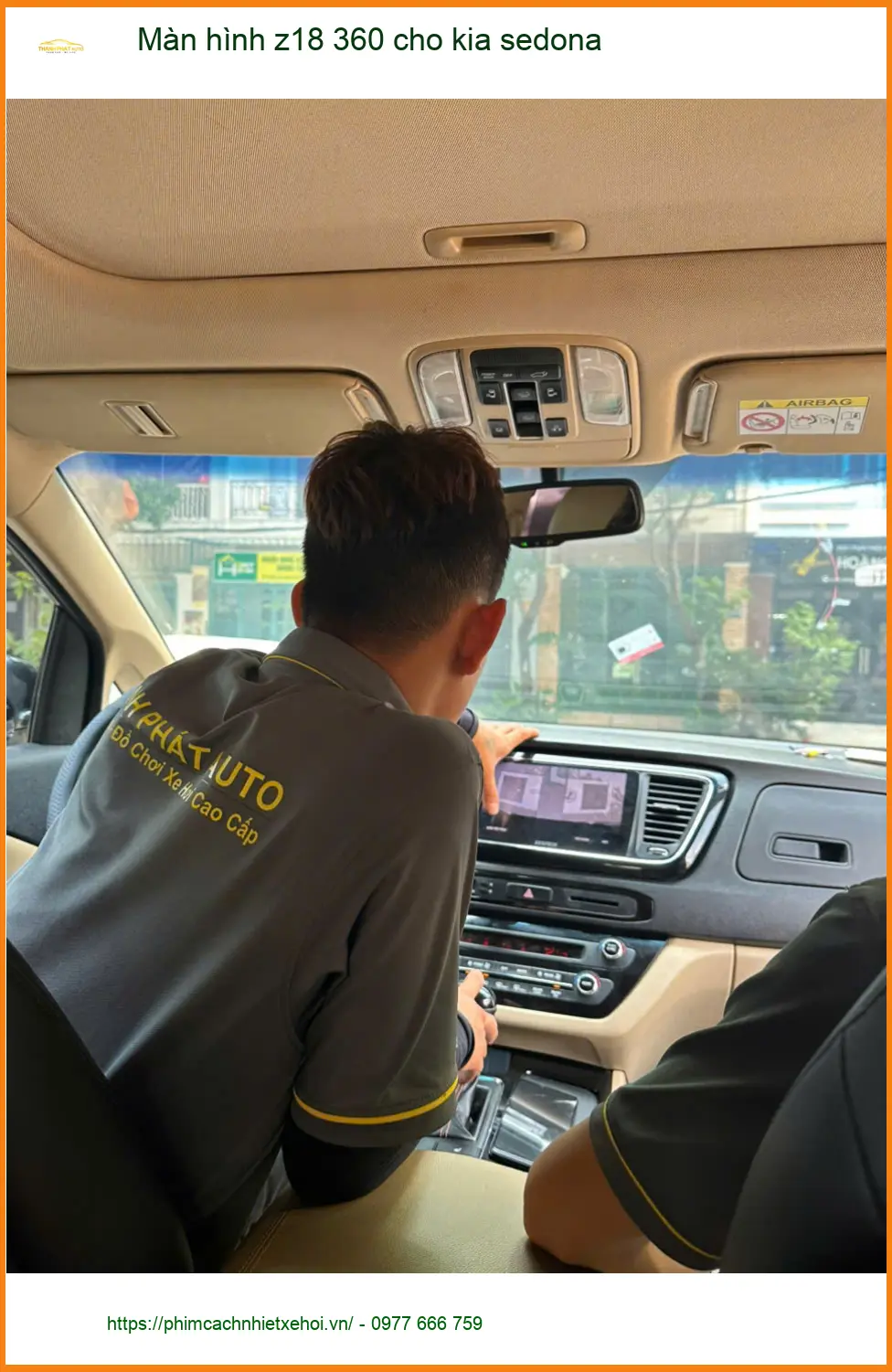 Anh Quang lắp Màn hình Z18 360 cho Kia Sedona tại Quận Tân Phú để lái xe an toàn hơn ảnh thực tế 2