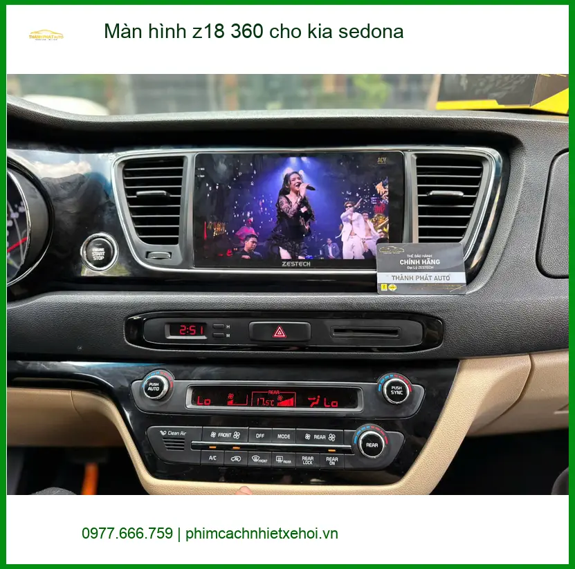 Anh Quang lắp Màn hình Z18 360 cho Kia Sedona tại Quận Tân Phú để lái xe an toàn hơn ảnh thực tế 4